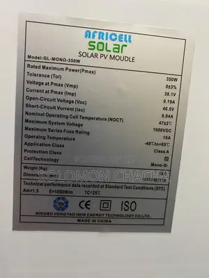 Africell Mono 350w 36v Solar Panel