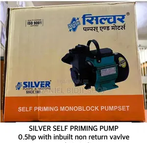 Silver Self Priming Pump 0.5hp With Inbuilt Valve