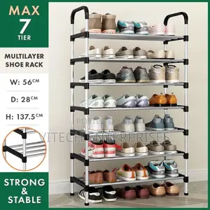 7 Layer Stainless Steel Executive Shoe Rack Organizer