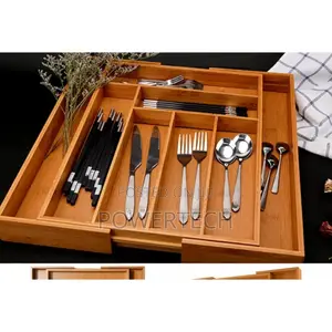 Multifunctional Bamboo Drawer Organizer