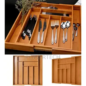 *Multifunctional Bamboo Drawer Organizer*