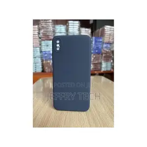 Silicone Case Cover for iPhone X Dark Blue No Logo