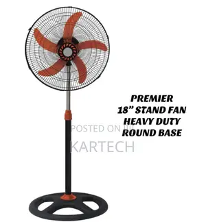 Premier 18 Inches Stand Fan Heavy Duty Round Base