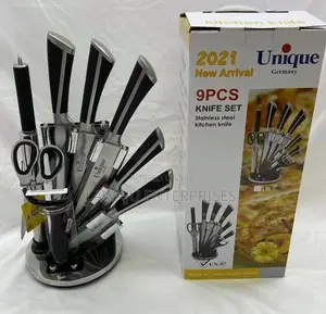 Black 9 PCS Unique Knife Set