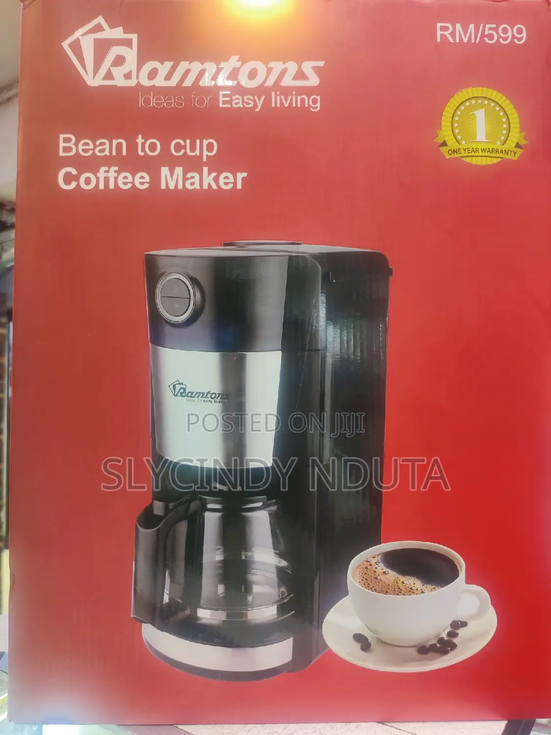 Ramtoms Bean to Cup Coffee Maker