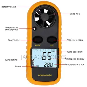 Digital Anemometer Wind Speed, Air Velocity Temp Meter