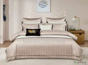 Luxury Cotton Satin Stripped Duvet Cover Sets