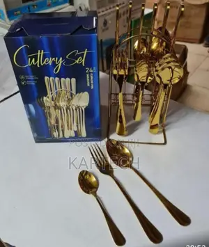 Quality 24pcs Golden Cutlery