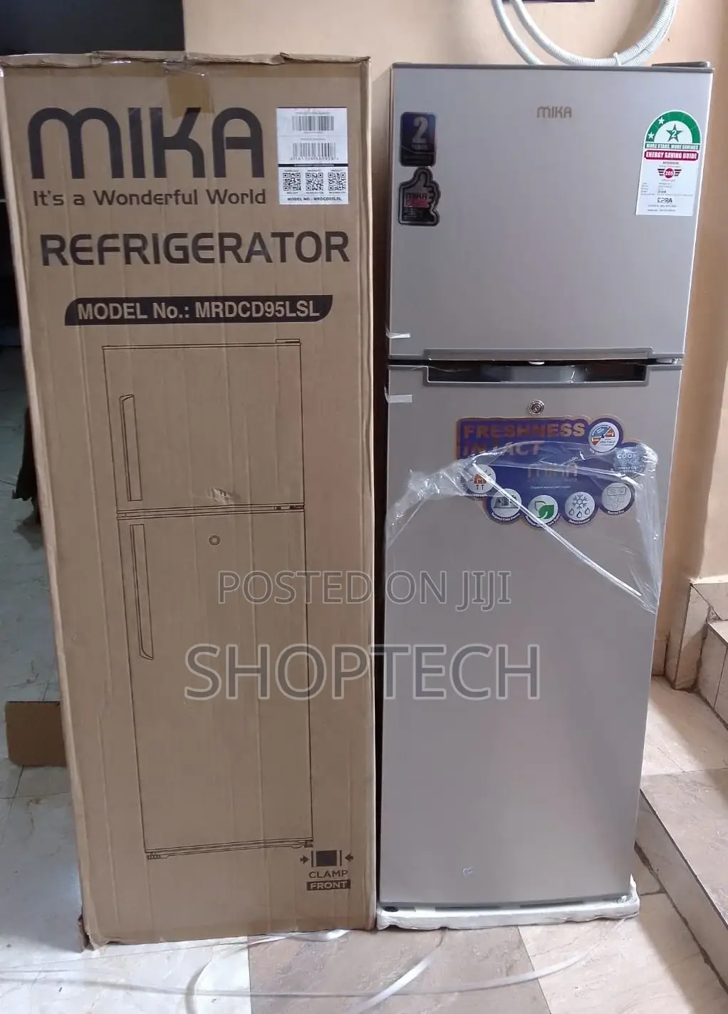 1.Mika 168 Litres Double Door Refrigerator