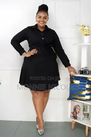 Stylish Black Shirt Dress