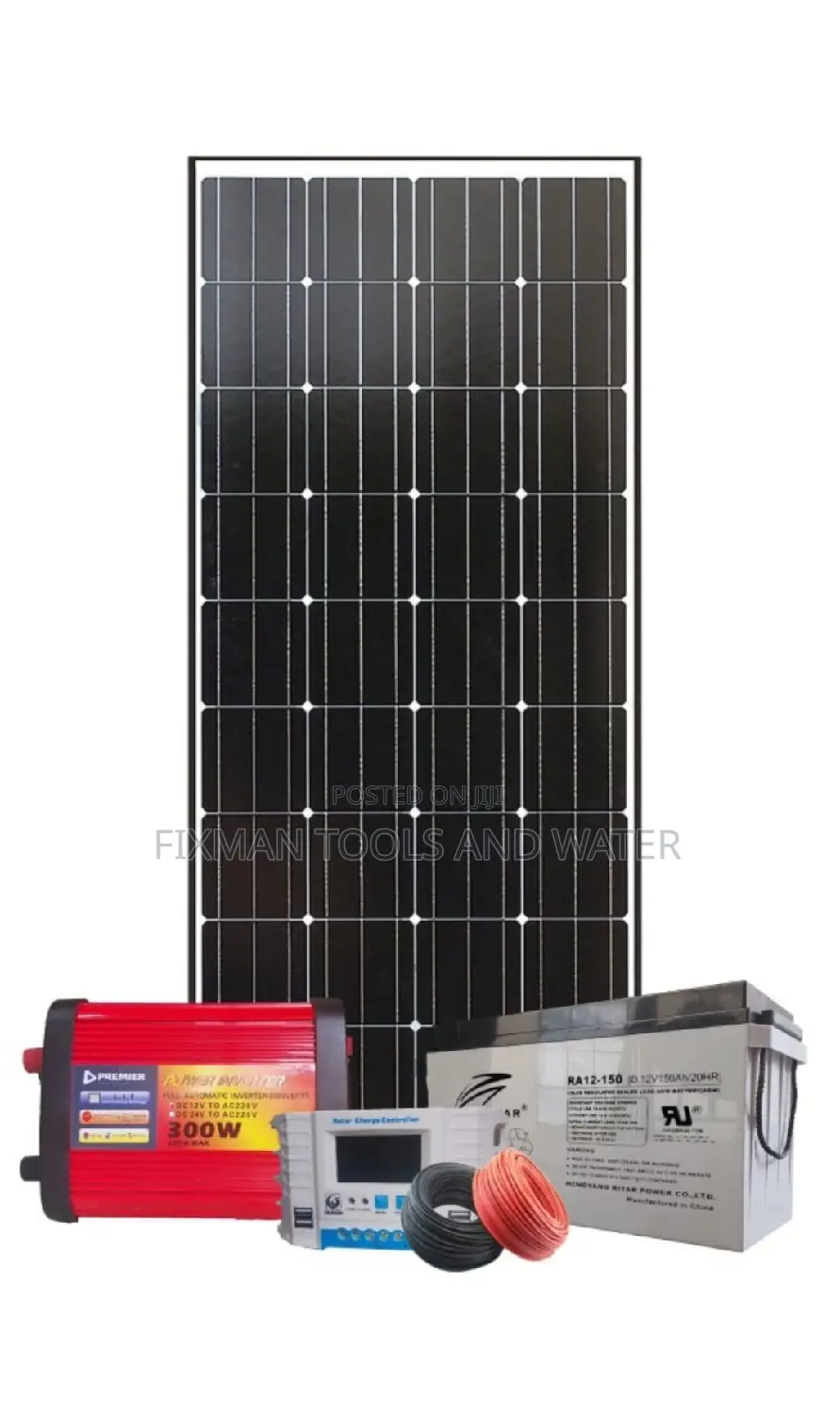 Solar Panel 250 Watts + Battery + Inverter + Controller