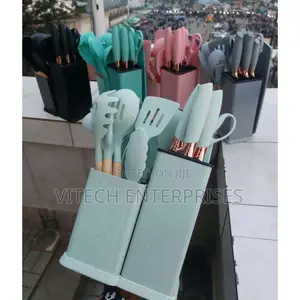 19 PCS Silicone Set Knives + Spoons