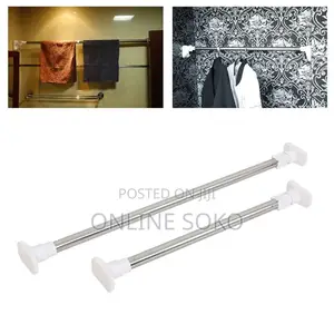 Multipurpose Steel Shower Curtain Telescopic Extendable Rods