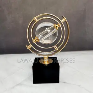 Crystal Globe Metallic Ornaments Decor