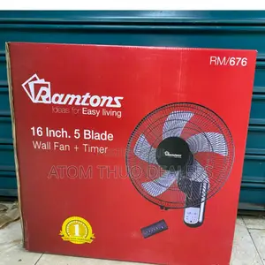 RM 676 Ramtons 16 Inches Wall Fan With 5blade Timer