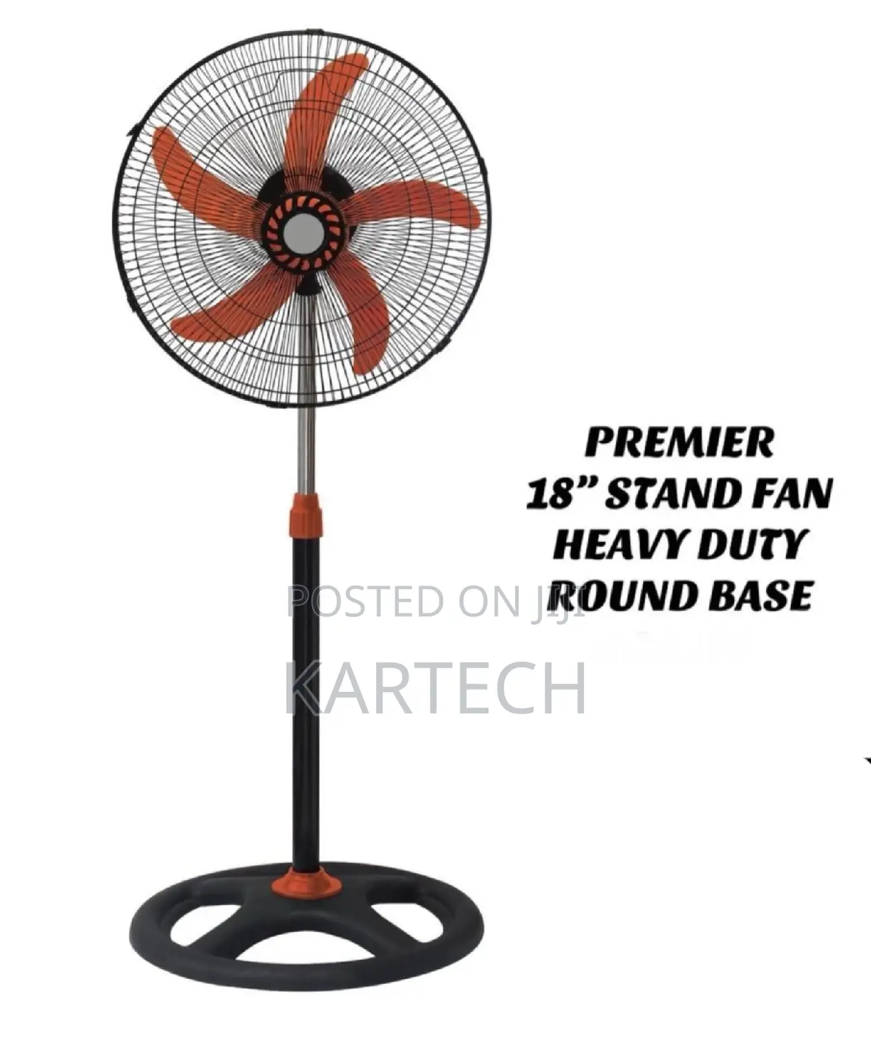 Premier 16 Inch Standing Fan Round Base