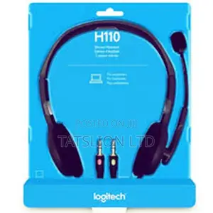 Logitech H110 Stereo Headset With Mic - Black