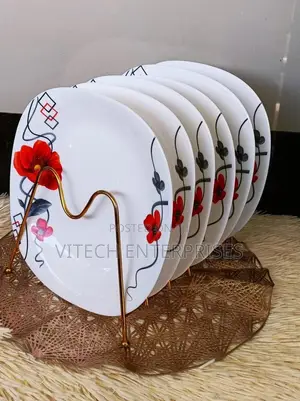 6pcs Beautiful Dinner Serving Ceramic Plates