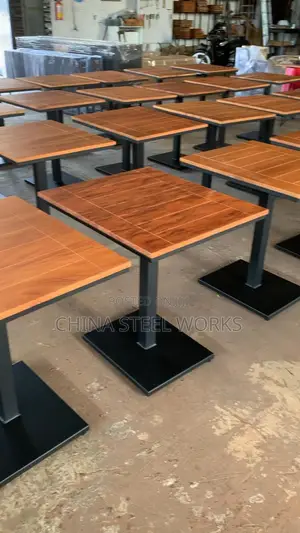 Wooden Top Metallic Frame