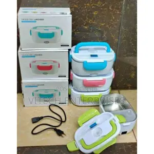 Electric Portable Heat Lunch Box Food Warmer With Partition/