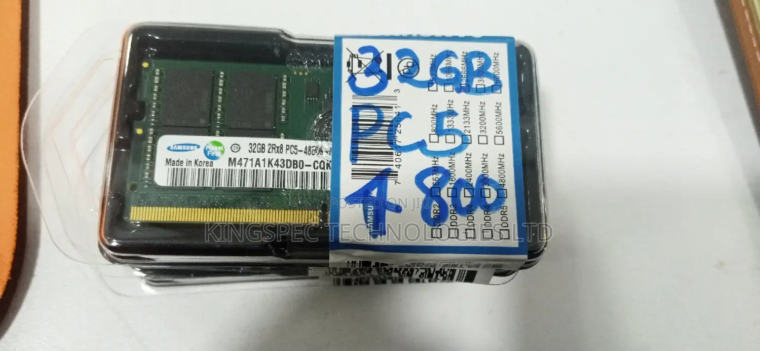 Laptop Memory 32gb Ddr5(Pc5)-4800(Speed)