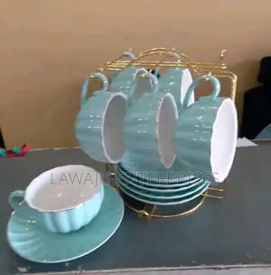 Turquoise 13pcs Bone China Tea Set