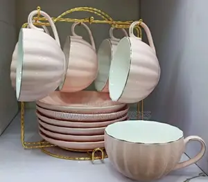 Peach 13pcs Bone China Tea Set