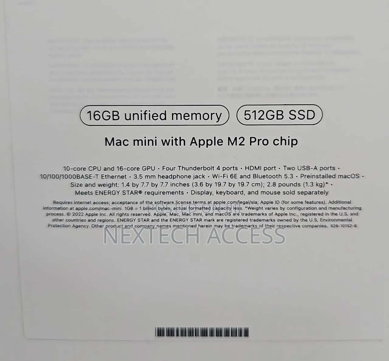 New Desktop Computer Apple Mac Mini M2 Pro 16GB Apple M2 SSD 512GB