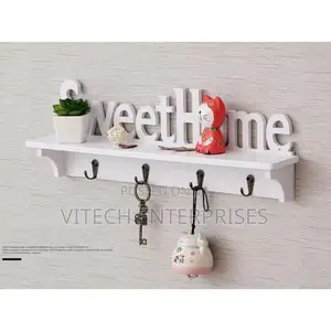 Sweet Home Shelf Hook Key Holder Wall Hanging Decor 1 Piece