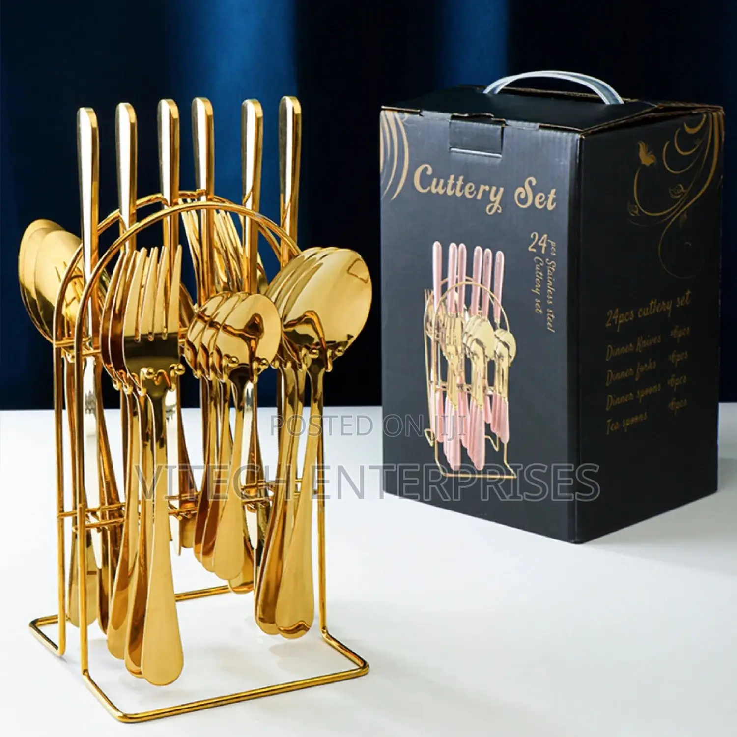 24 PCS Gold Cutlery Set