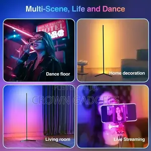 Smart RGB Corner Floor Lamp | Remote Control Color