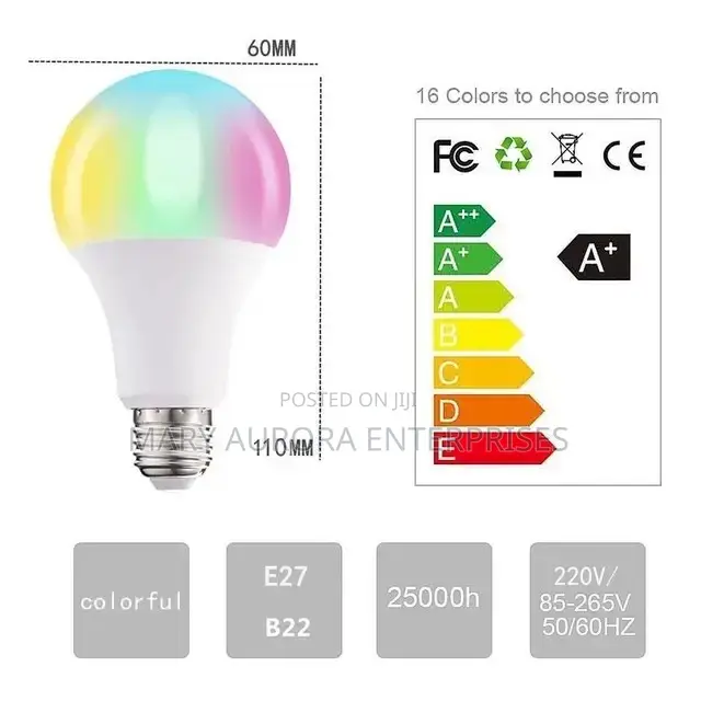 RGB Bulb Remote Controlled/Multi Colour Bulb