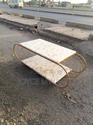 Marble Coffee Table, White and Gold.