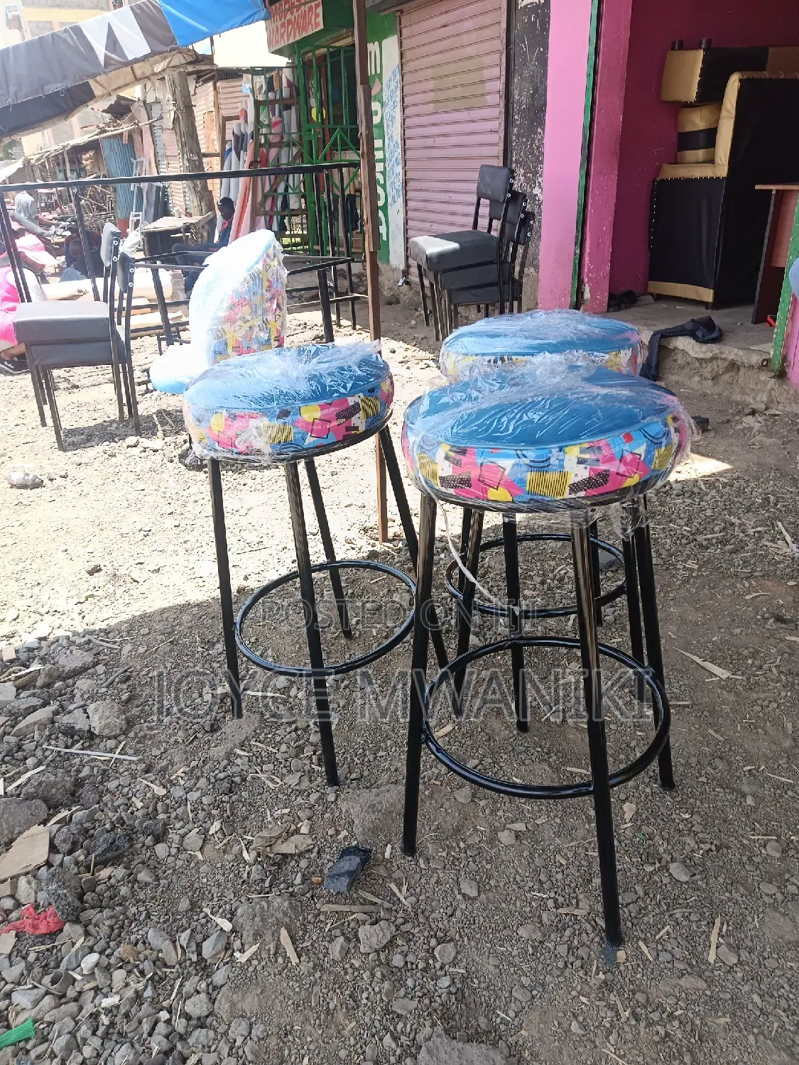 Highstools Backless, Fabric Material.