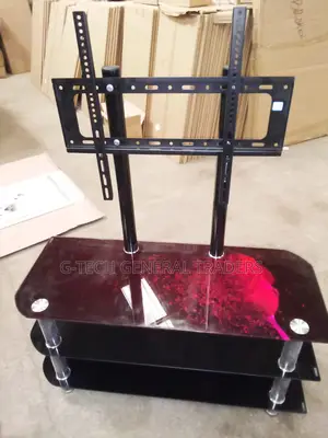 Tv Stand!Glass Tv Stand With Adjustable Tv Mounting