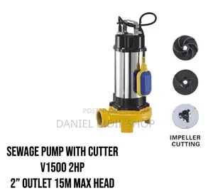 Sewage Pump With Cutter 1.5hp, 2" Outlet, 11mtr Head