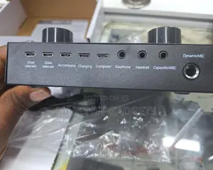 V8S Sound Card With 2 Mics Slot, Volume, BT and Echo Control