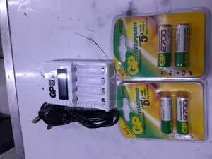 Gp Charger and 2 Pairs of Rechargeable Gp Batteries