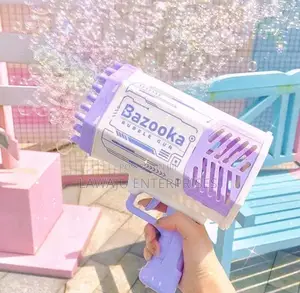 Purple Kids Bubble Gun Machine