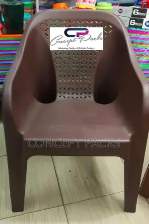 Dark Brown Plastic Chair.