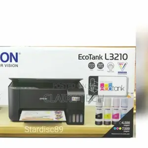 Black Epson Eco Tank L3210 A4 Inkjet Printerall in One