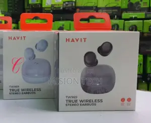 White Havit TW969 Stereo Earbuds
