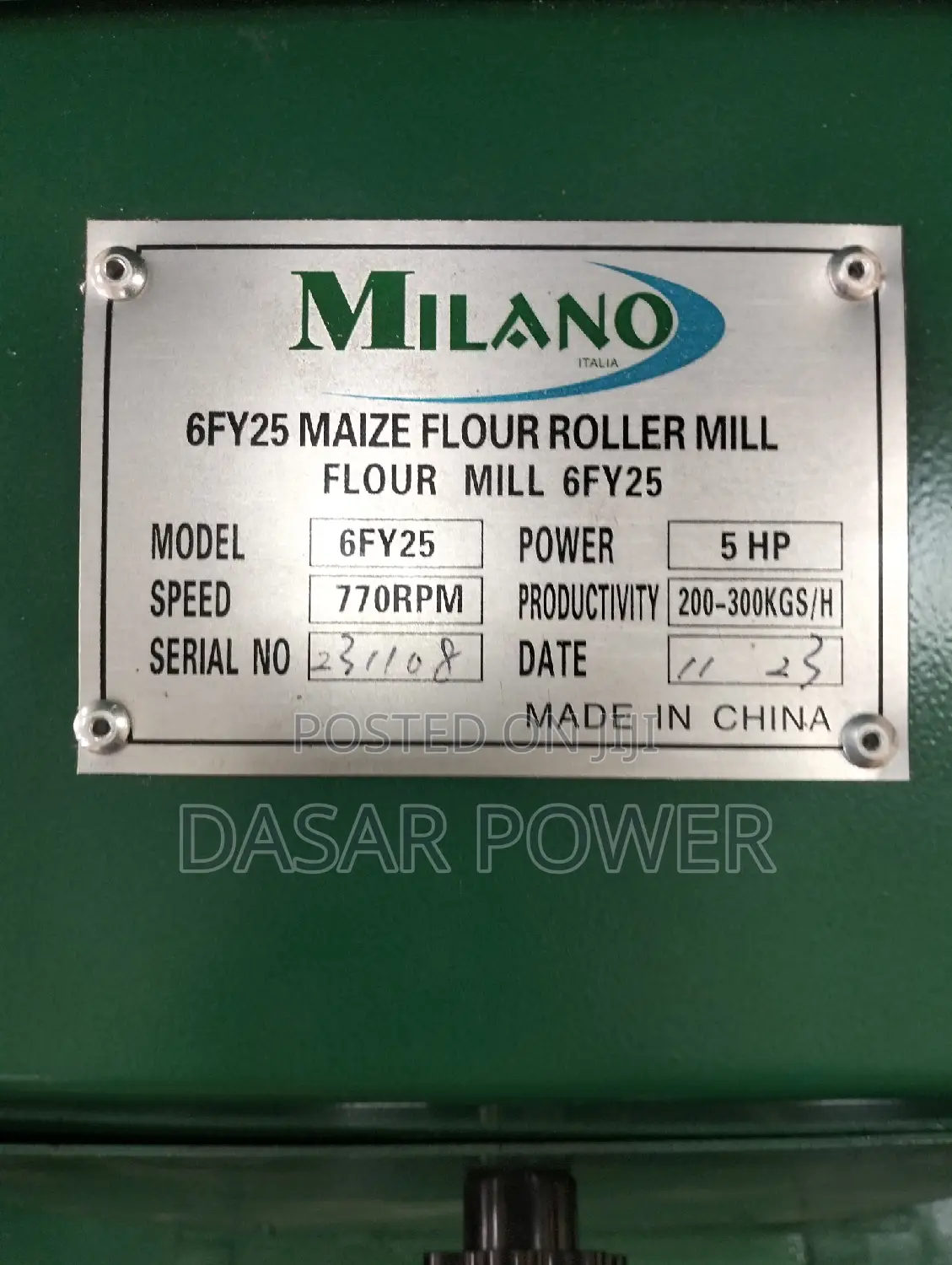 5hp 6FY25 Grade One Roller Mill