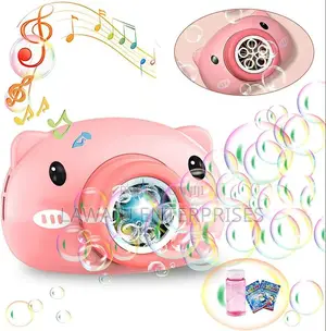 Pink Pig Bubble Camera