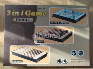 3 In 1 Board Game(Chess,Draught,Snakes And Ladders)