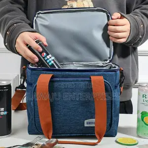 Navy Blue 15L Double Compartment Thermo Cooler Bag