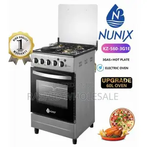 Nunix Size 60*60 3 Gas +1 Hot Plate Nunix Gas Cooker