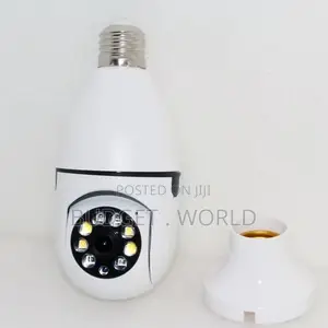 Home Wifi 360 Degree Pan/Tilt Panoramic Bulb Wifi CCTV-.