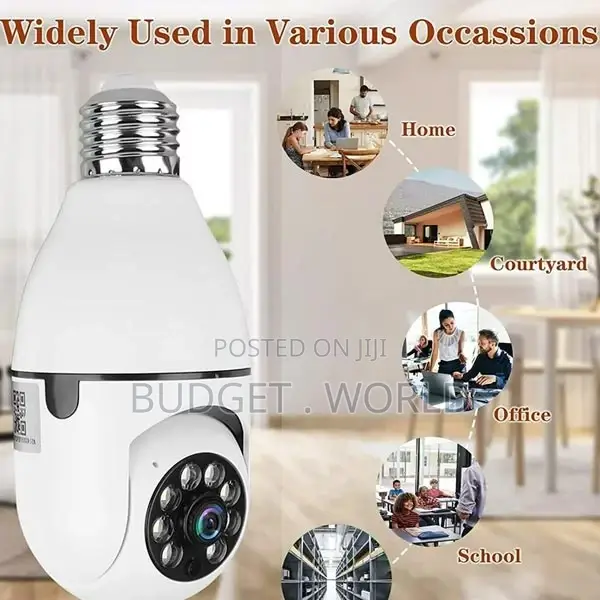 ' Full HD 1080P Bulb PTZ Indoor HD CCTV Wireless Camera"