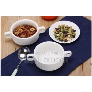 High Quality Ceramic Porcelain Soup Bowl With Two Handles